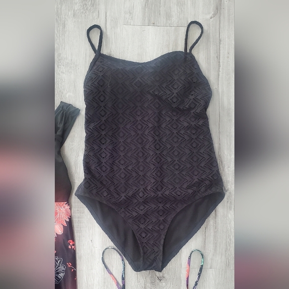 Lot X 6 Swimsuits Tankini Bundle Set Yellow Blue Bulk One Piece Crochet Bikini - Picture 6 of 8